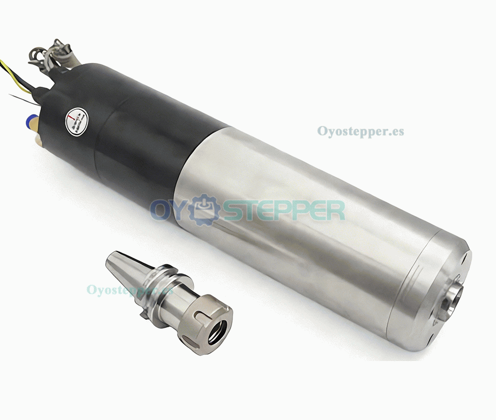 Husillo ATC CNC de 3kW BT30 100mm 220V 24000rpm 400Hz refrigerado por agua